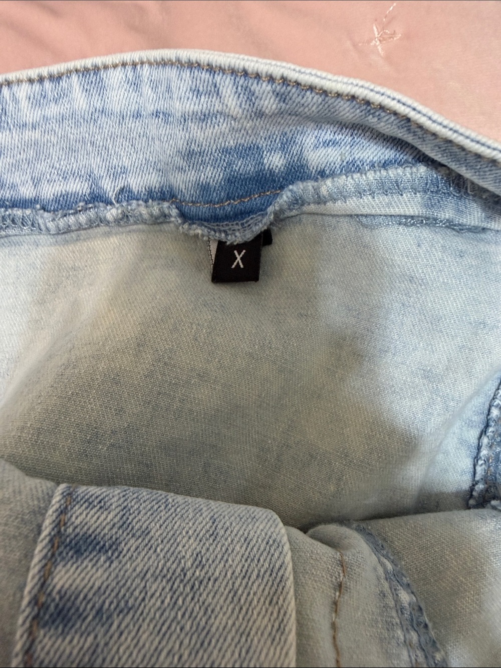 Upcycled Strapless High-Waist Light Wash Denim Jumpsuit Jeans - Picture 3 of 5